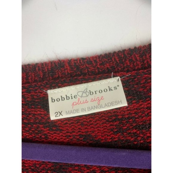 Bobbie Brooks Womens Long Red Tunic Sweater Top Size 2X - Picture 6 of 6